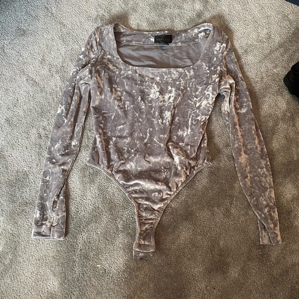 crushed velvet express bodysuit